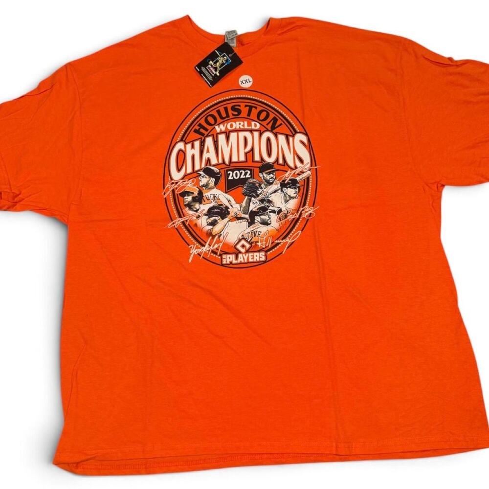Houston Astros 2022 World Champions Orange Graphic T-Shirt 2XL NWT